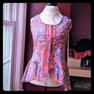 Boho Festival Style Sleeveless Racer back Tank